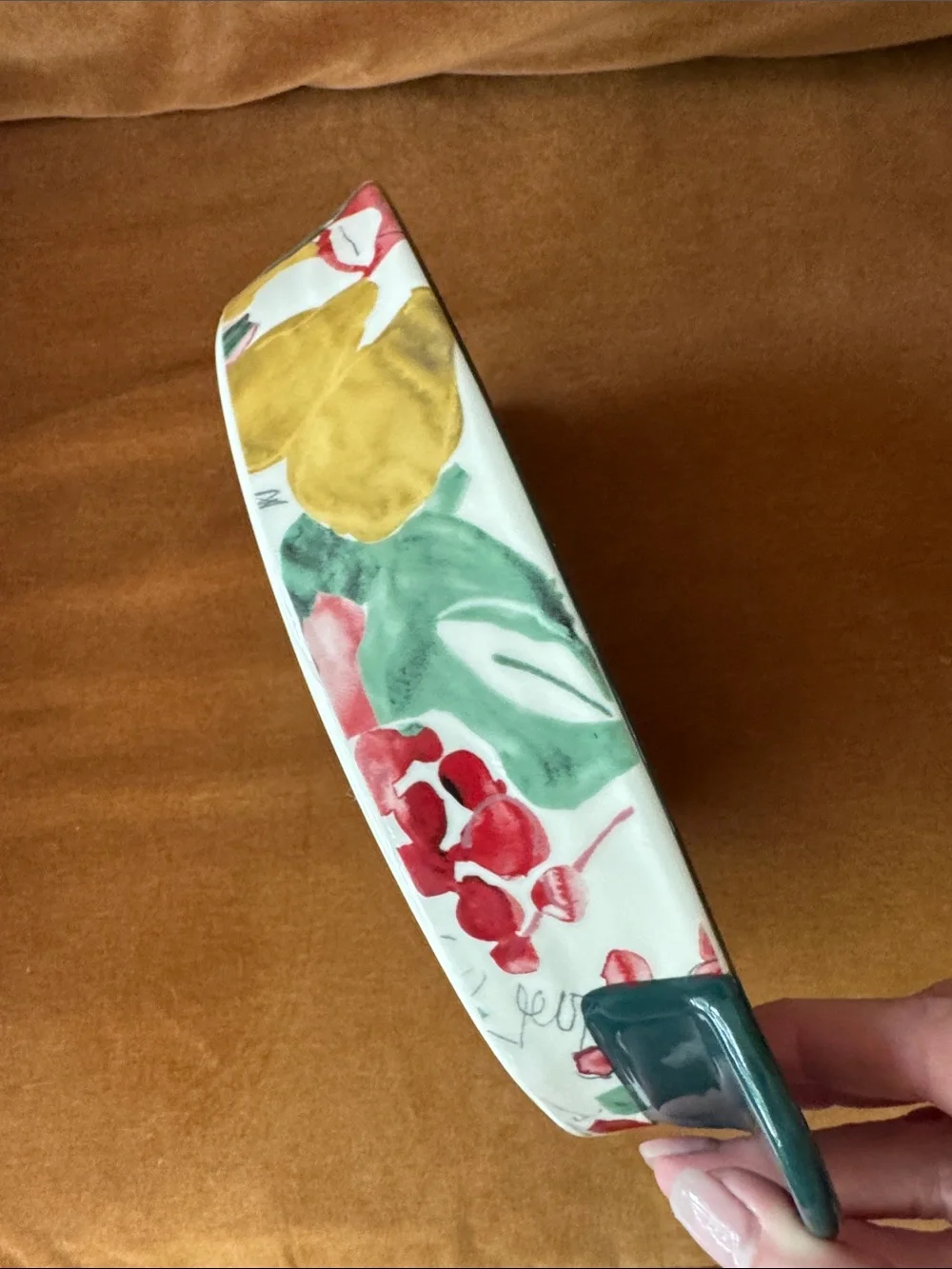 Anthropologie Holly and Pear Pie Dish